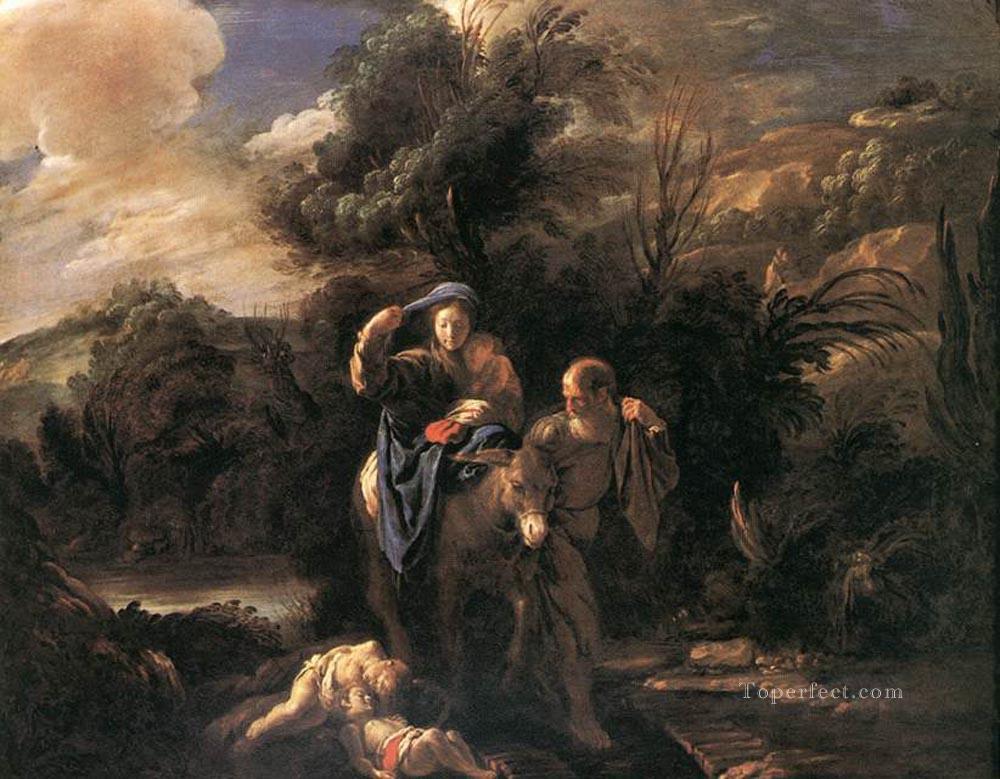 Flight To Egypt Baroque figures Domenico Fetti Oil Paintings